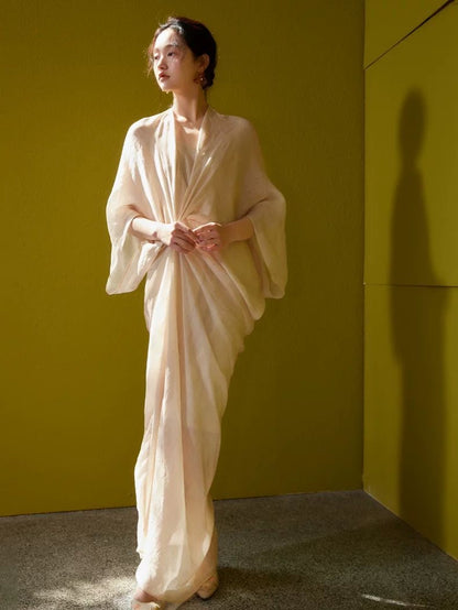 Ethereal Tencel-Linen Two-Piece Dress Set