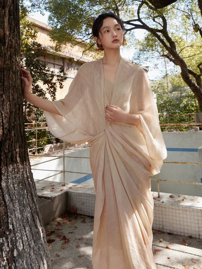 Ethereal Tencel-Linen Two-Piece Dress Set