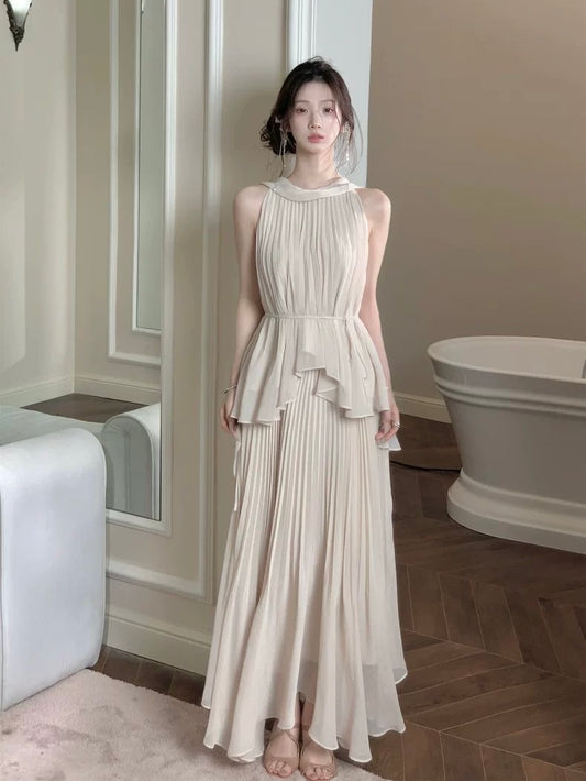Heritage Chiffon Set With Narrow Belt