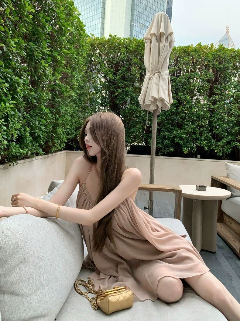 Chic V-Neck Flowy Babydoll Dress