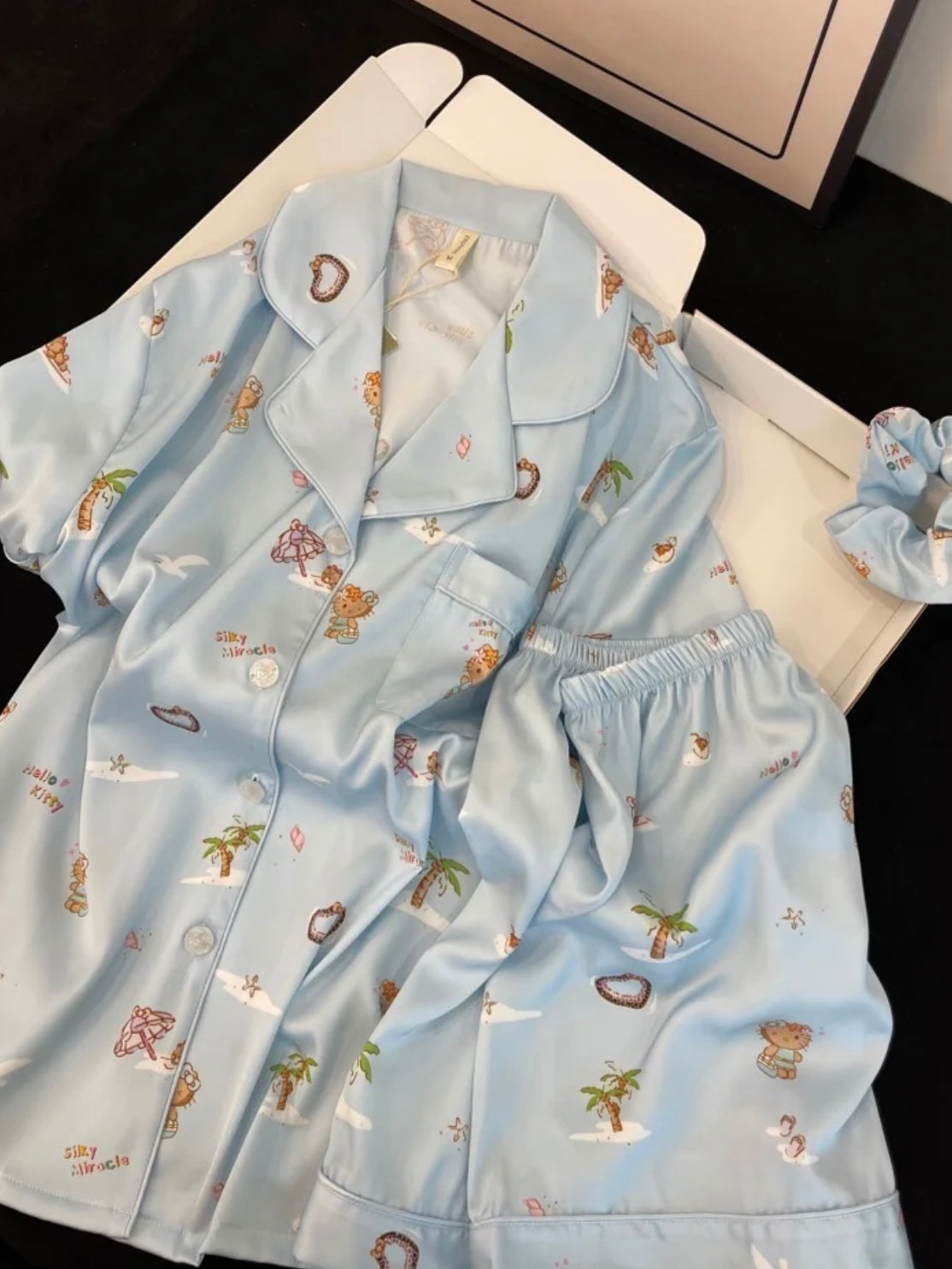 Hello Kitty Blue Short Sleeve Pajama Set