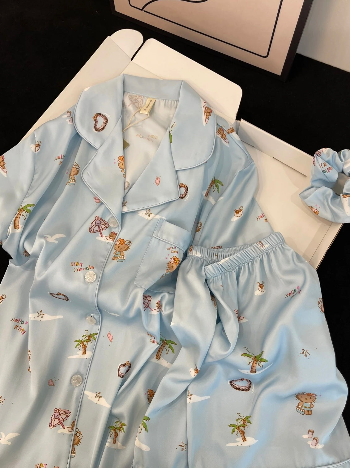 Hello Kitty Blue Short Sleeve Pajama Set