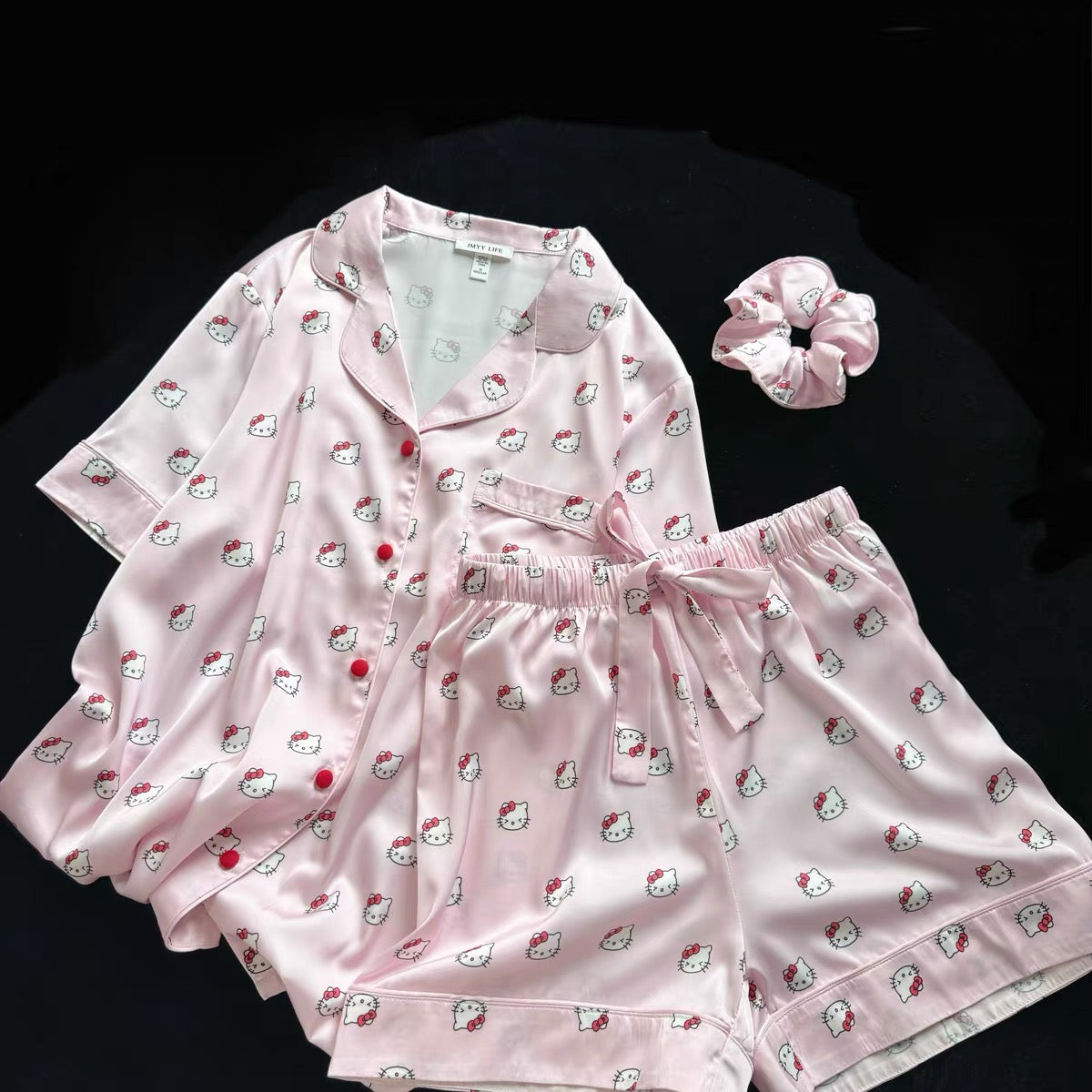 Sweet Pink Hello Kitty Short Sleeve Lounge Set