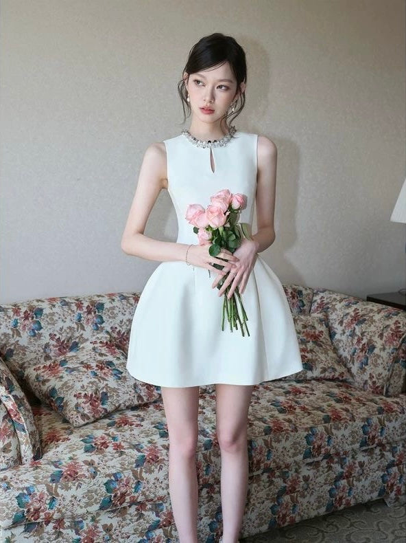 White Duchess Mini Dress