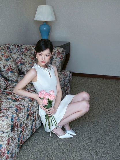 White Duchess Mini Dress