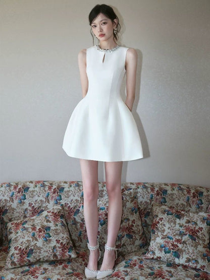 White Duchess Mini Dress