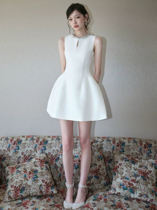 White Duchess Mini Dress