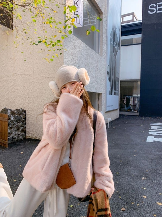 Rose Blush Faux Fur Jacket
