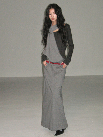 Modern Minimalist Two-Piece Set with Belt