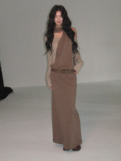 Modern Minimalist Two-Piece Set with Belt