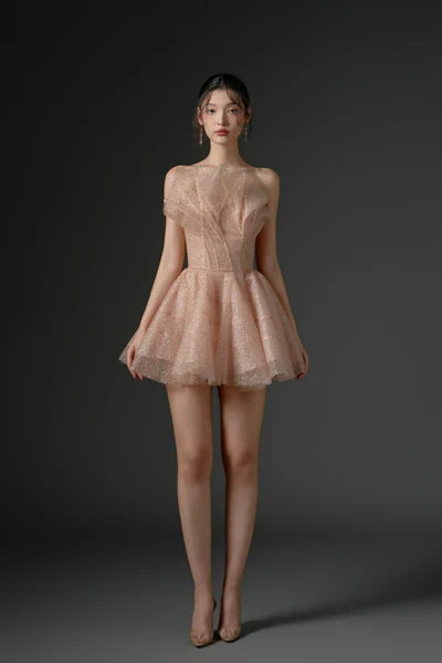 21SIX Aqrabe Glitter Tulle Dress (4color)