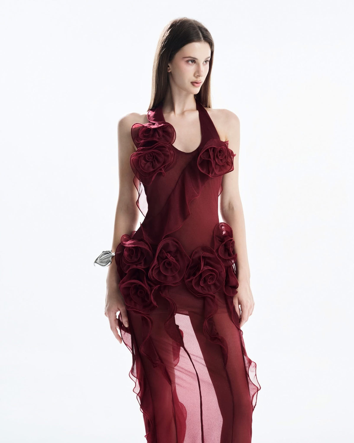 MUST HAVE 3D Floral Wrap Dress (Red) — Must Have
