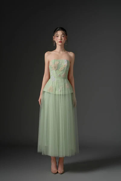 21SIX Samaka Tulle Flower Dress (3color)