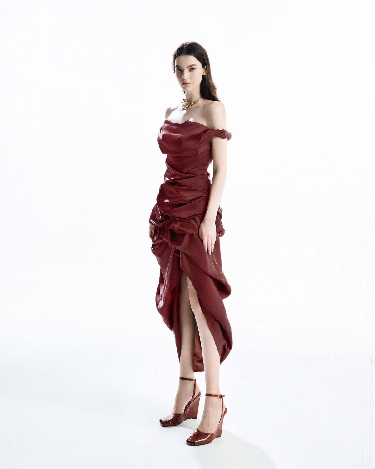 MUST HAVE Asymmetrical Wrap Top & Flowing Midi Skirt (2color) — Must Have