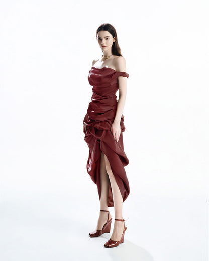 MUST HAVE Asymmetrical Wrap Top & Flowing Midi Skirt (2color) — Must Have