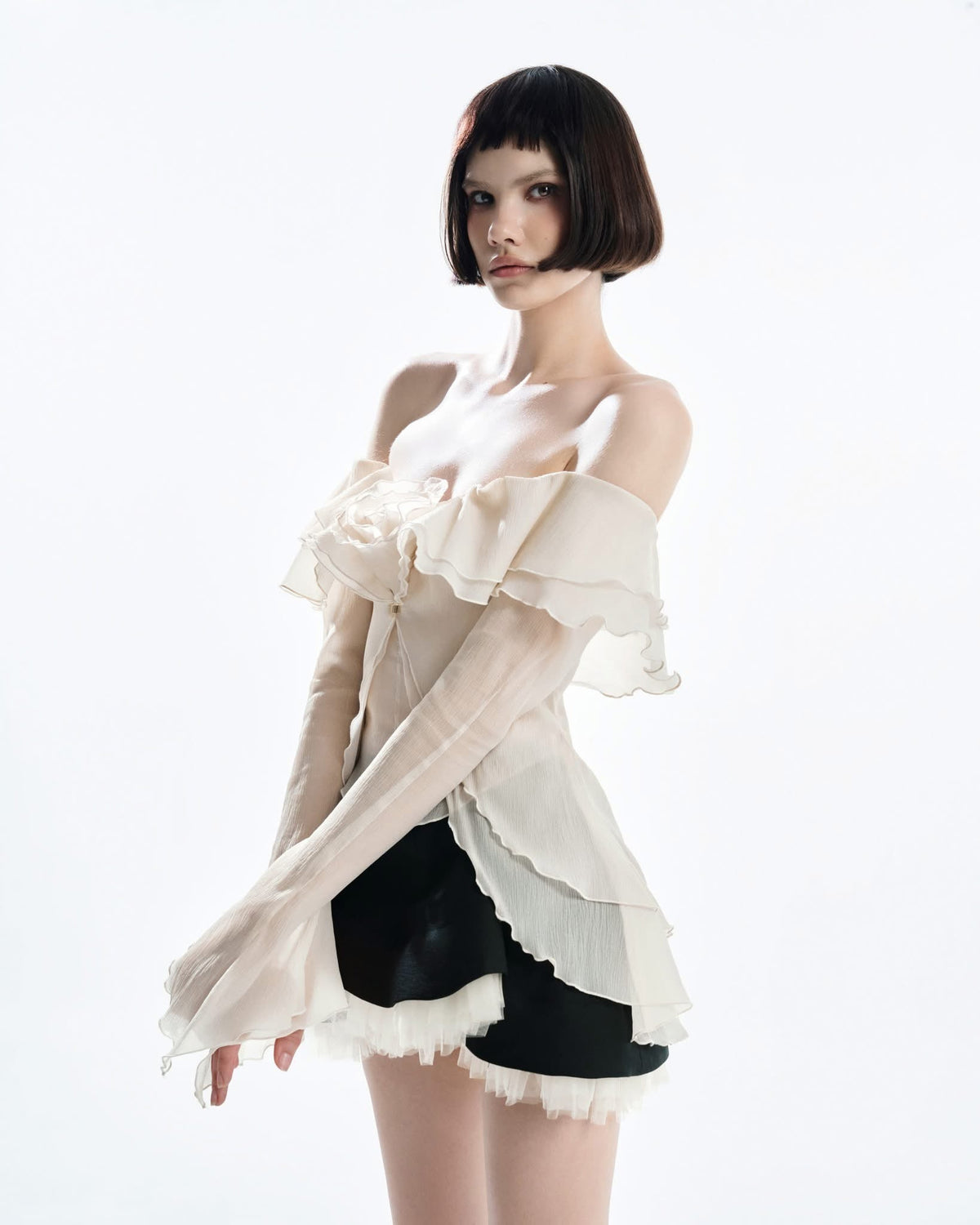 MUST HAVE 3D Floral Top & Two-tone Mini Skirt — Must Have