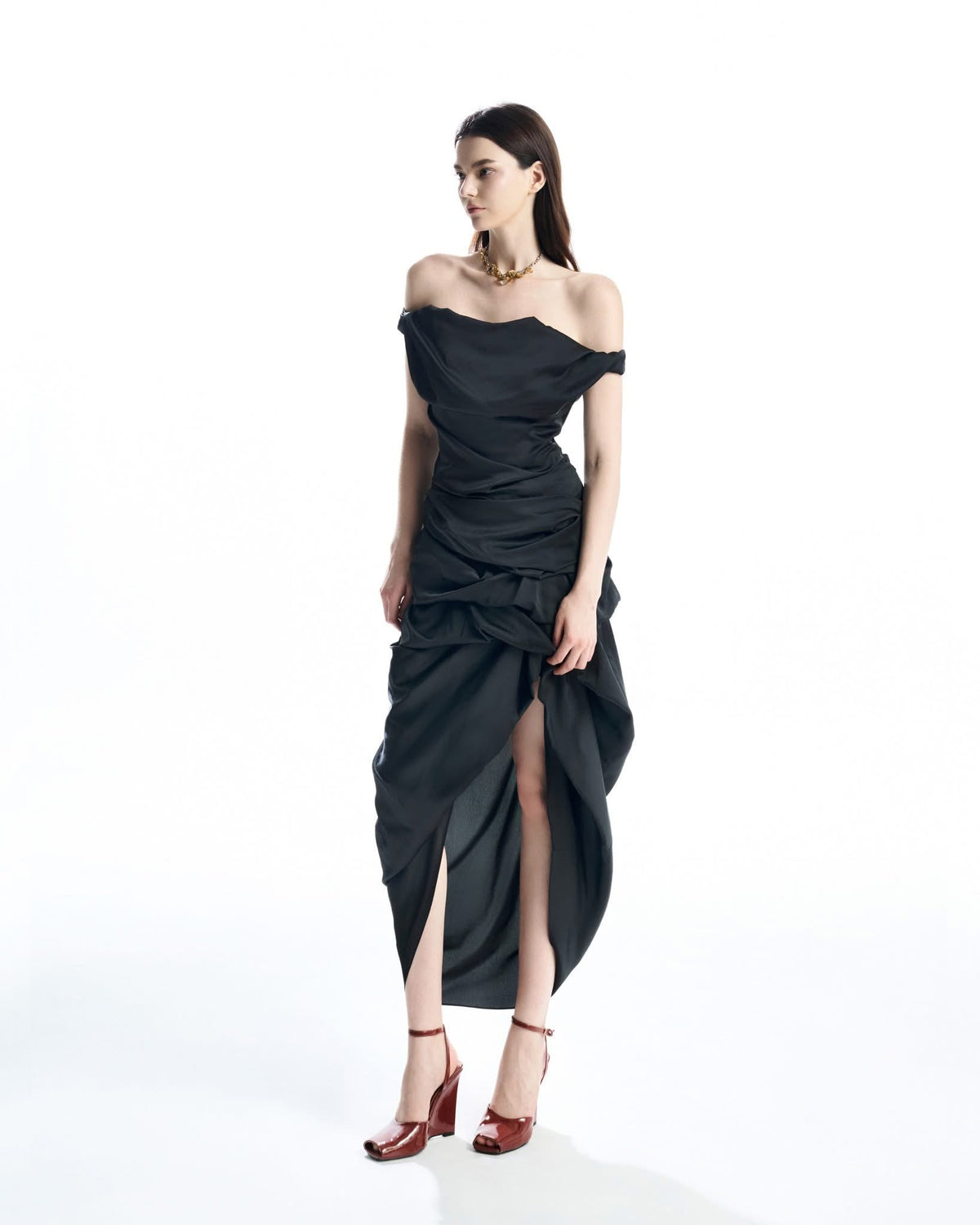 MUST HAVE Asymmetrical Wrap Midi Dress — Must Have