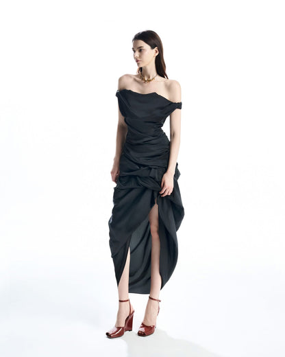 MUST HAVE Asymmetrical Wrap Midi Dress — Must Have