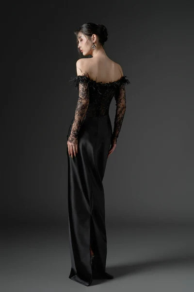 21SIX Namla Lace And Silk Satin Dress (2color)
