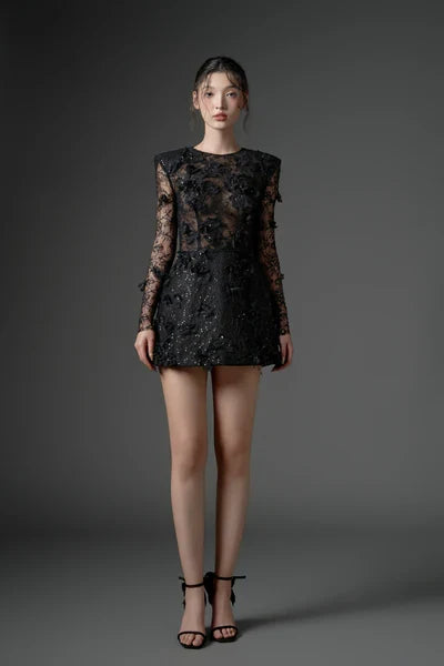 21SIX Dubb Lace Flower Dress (3color)
