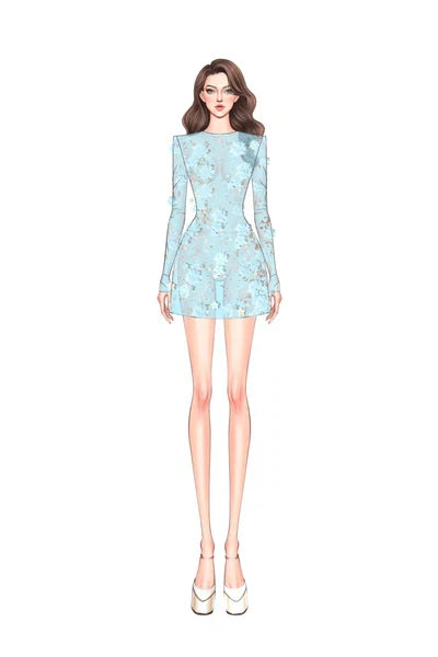 21SIX Dubb Lace Flower Dress (3color)