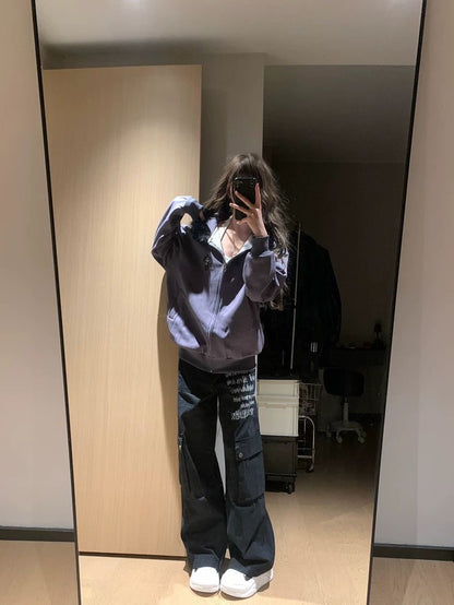 Faux Fur Cross Zip Hoodie