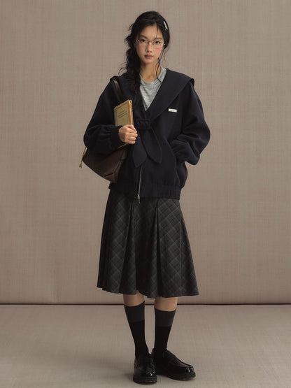 Vintage Navy Sailor Collar Jacket