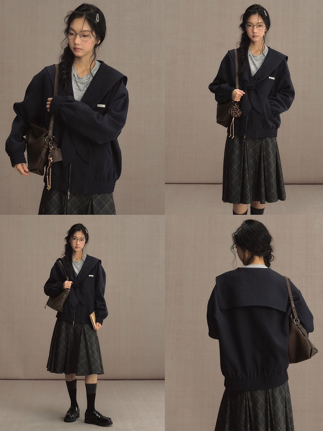 Vintage Navy Sailor Collar Jacket