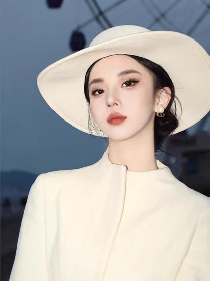 Ivory Wide-Brim Hat