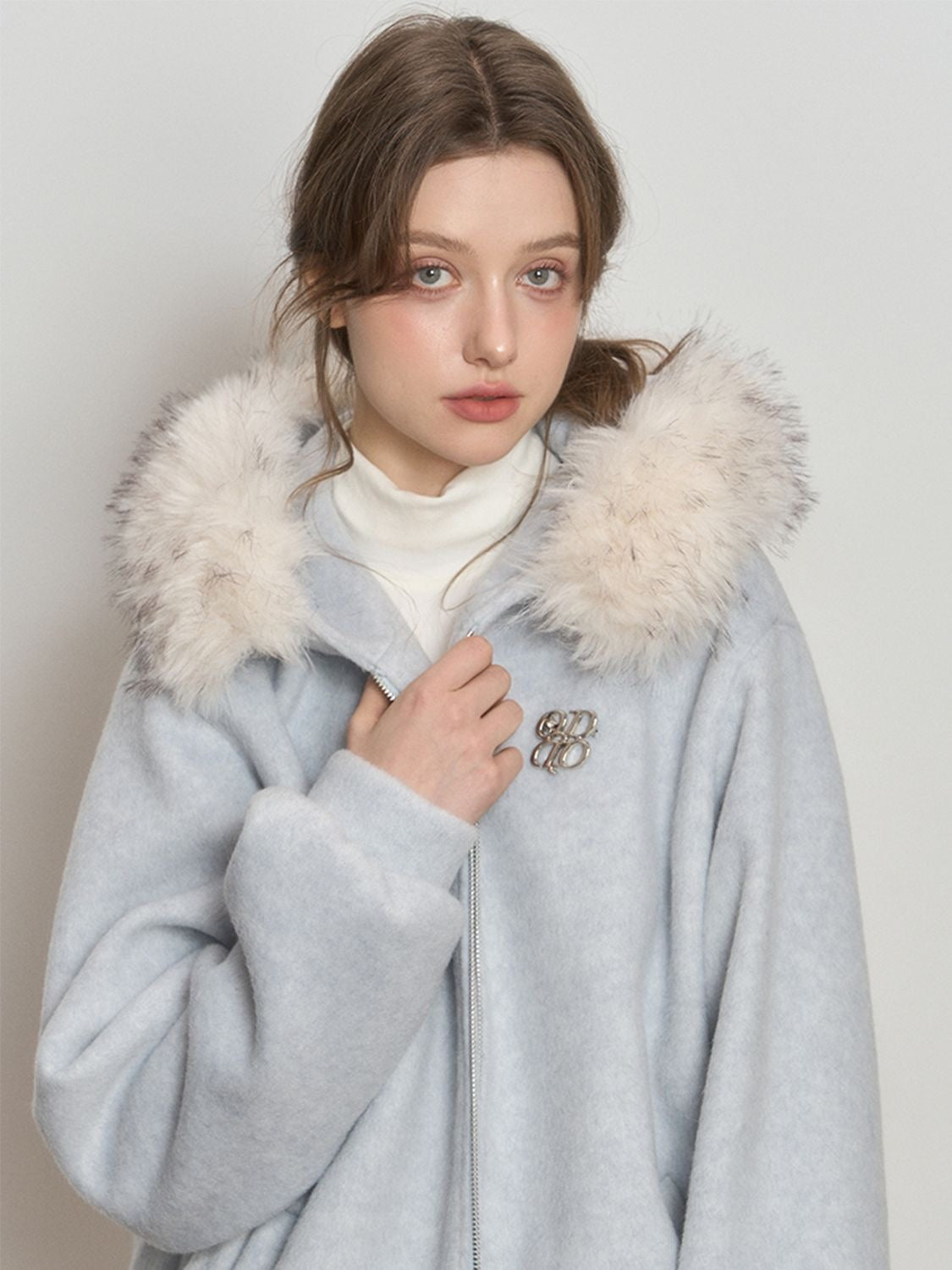 Arctic Luxe Fur Hood Zip Jacket