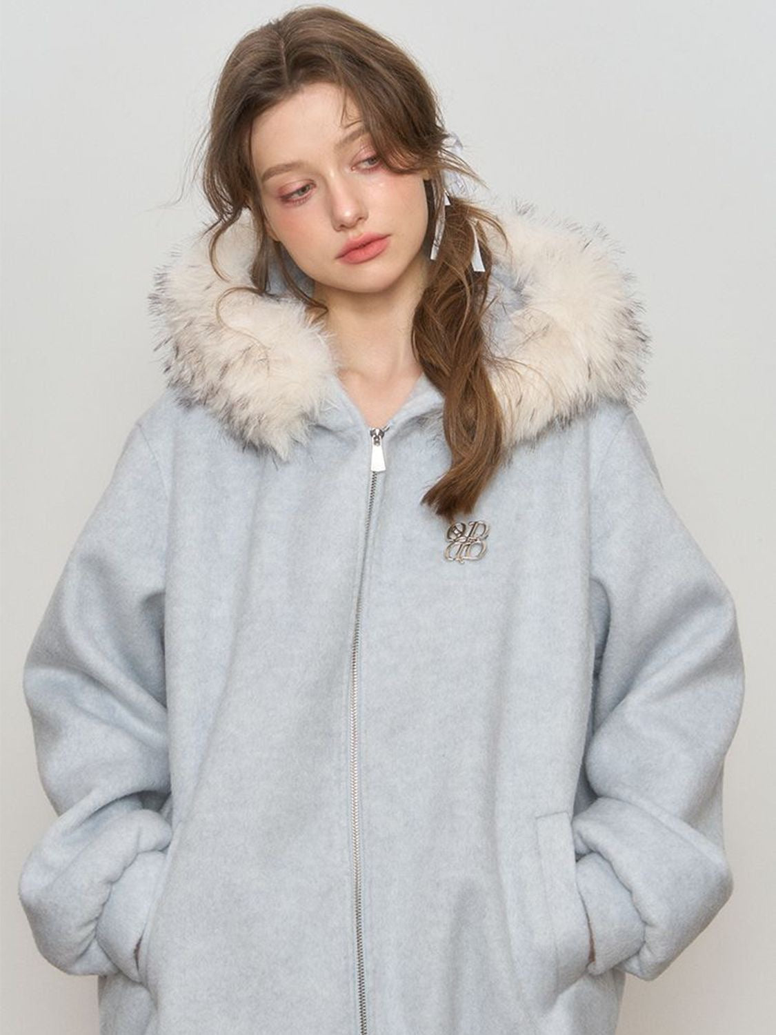 Arctic Luxe Fur Hood Zip Jacket