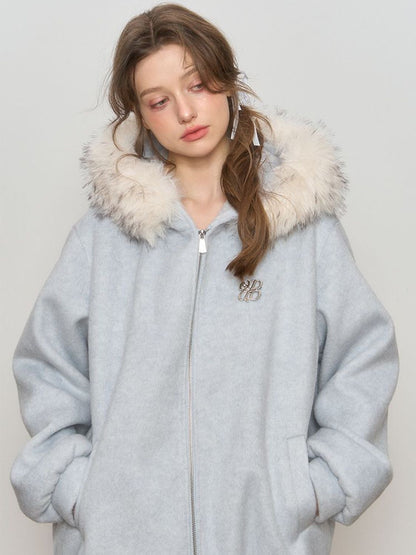 Arctic Luxe Fur Hood Zip Jacket