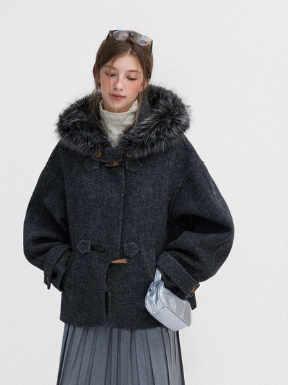 Winter Luxe Fur Toggle Coat