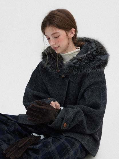 Winter Luxe Fur Toggle Coat