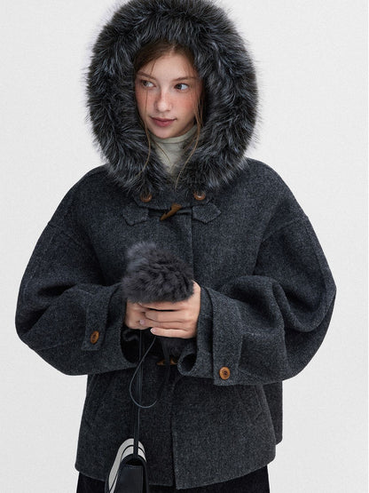 Winter Luxe Fur Toggle Coat