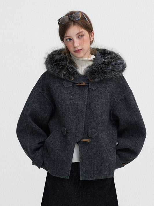 Winter Luxe Fur Toggle Coat