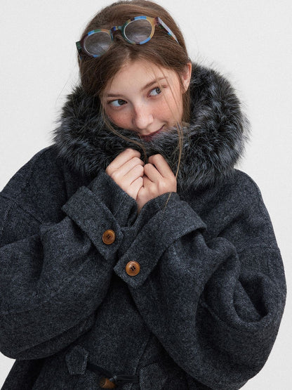 Winter Luxe Fur Toggle Coat