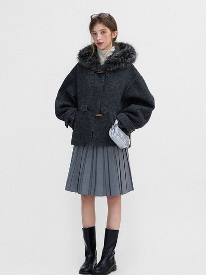 Winter Luxe Fur Toggle Coat