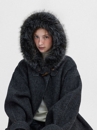 Winter Luxe Fur Toggle Coat