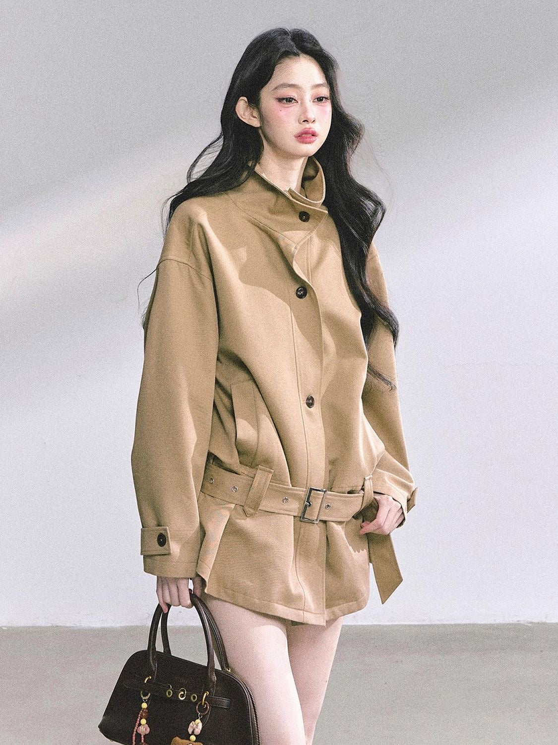 Minimal Belted Wool Jacket