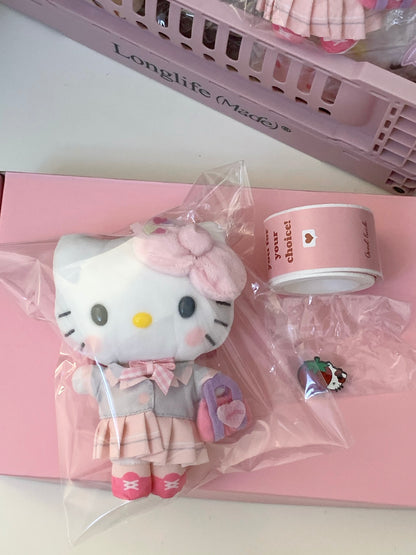 Hello Kitty 9" Plush (Academy Series) x 平成屋キャンパス Hello Kitty in Pink School Uniform | Heisei-ya 平成屋 Style Charm | Kawaii Sanrio Collectible