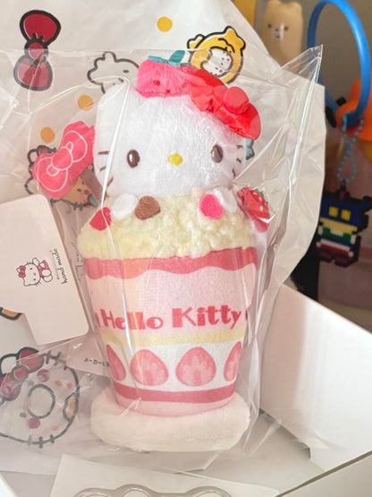 🍓 Pink Strawberry Cupcake Hello Kitty | Kawaii Sanrio Charm | Cute Dessert-Inspired Collectible