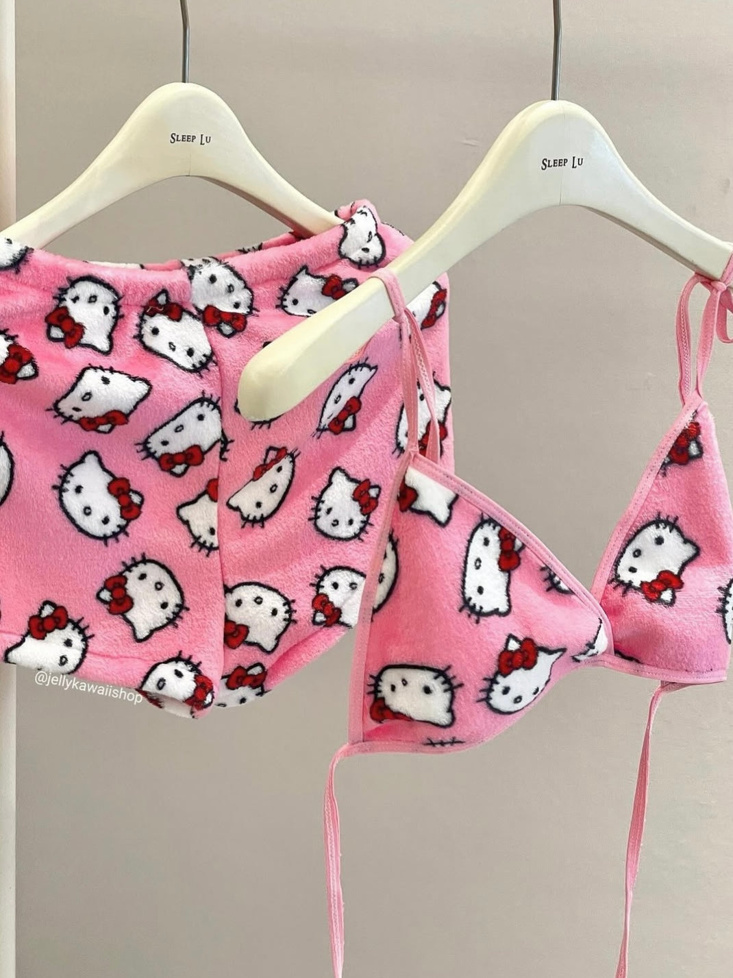 Hello Kitty Bikini-Style Sleepwear - Fuzzy Fabric