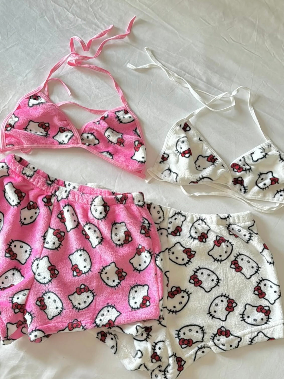 Hello Kitty Bikini-Style Sleepwear - Fuzzy Fabric