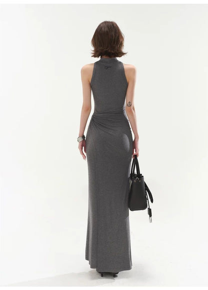 Knotted Mordai Gray Tank Dress