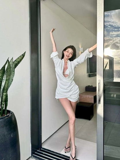 White Resort Wrap Cover-Up