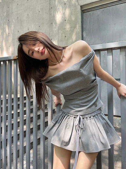 Puffy Ruffy - Grey Diamond Set