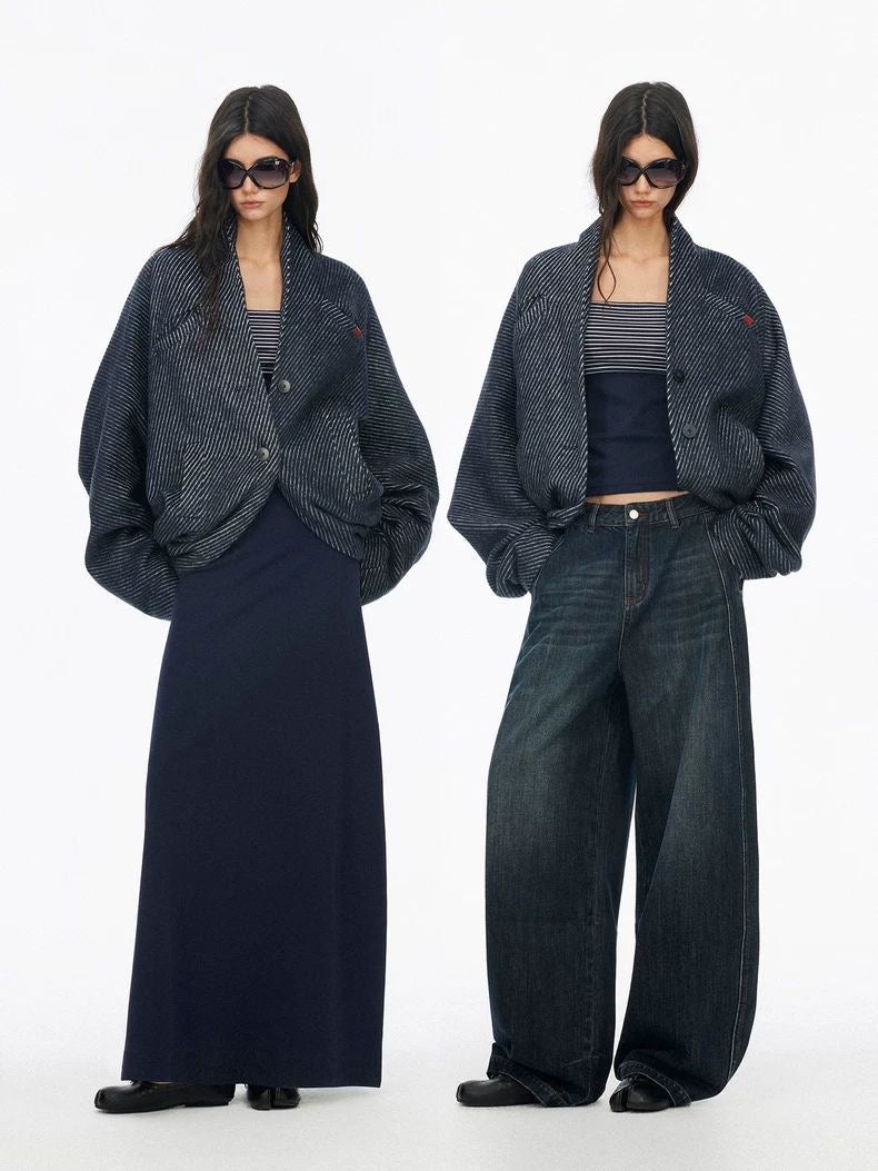 Oversized Pinstripe Jacket