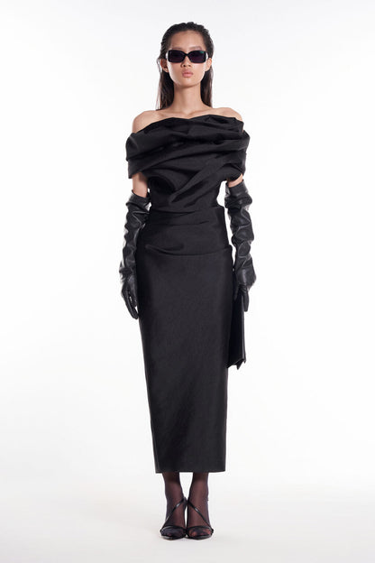 DATT ROSE DRAPED MIDI DRESS product image