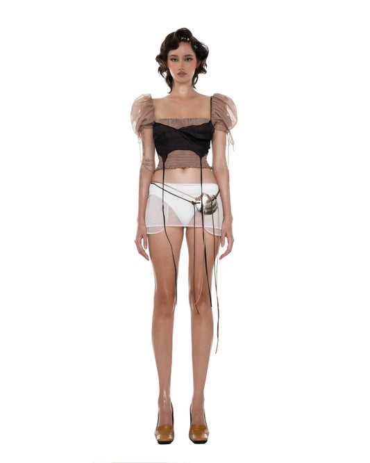 Huelleyrose Jennie Top & Jennie Skirt with Shell Belt